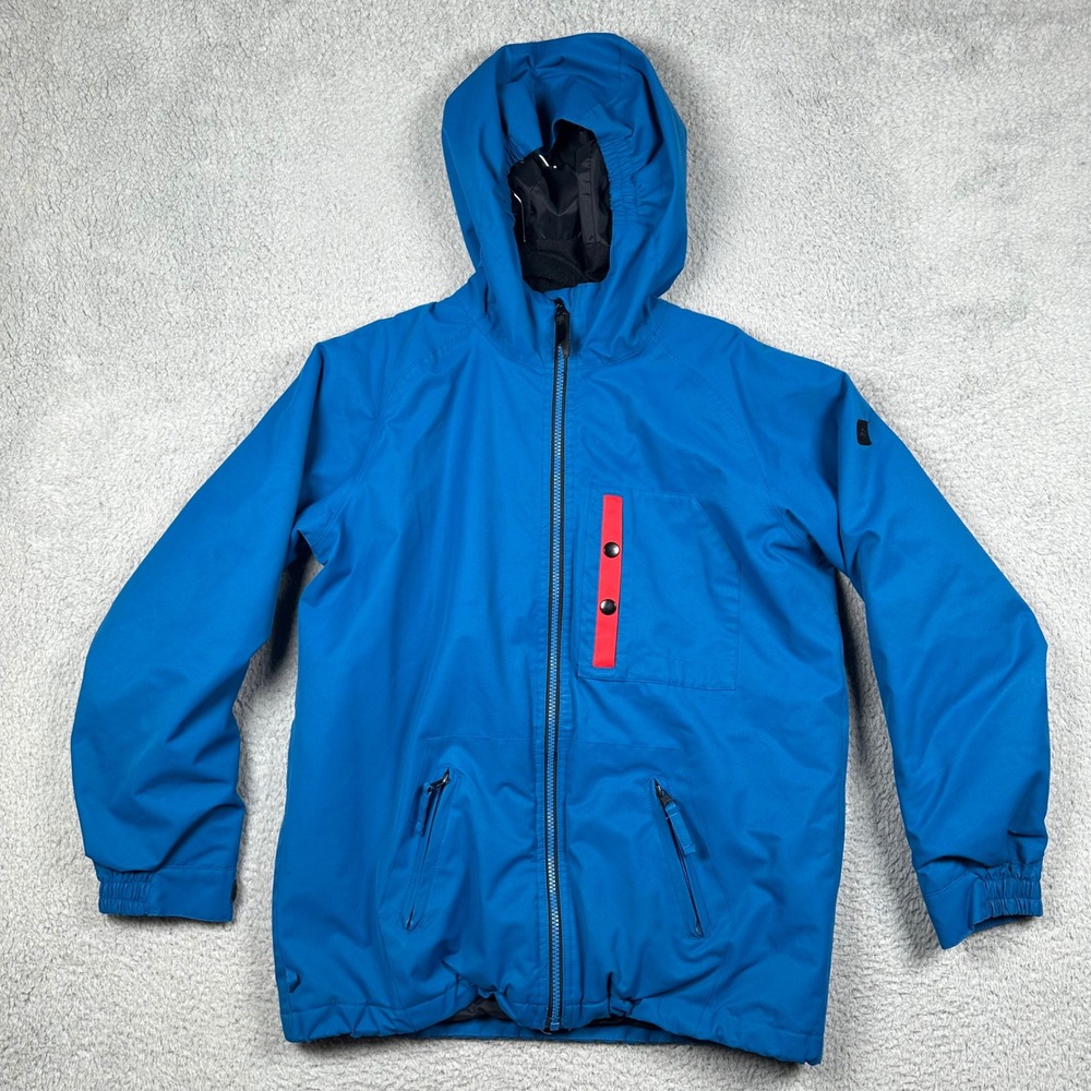 Ride Snowboard Company Blue Hooded Jacket‎ 10K Strata 10 Youth Large 14-16
